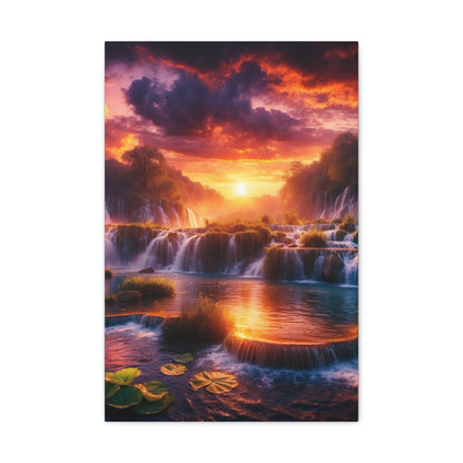 Majestic Waterfalls Art Canvas Ed. 18