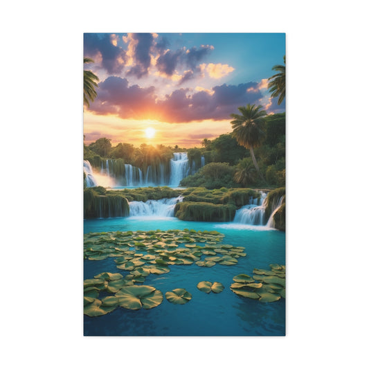 Majestic Waterfalls Art Canvas Ed. 41