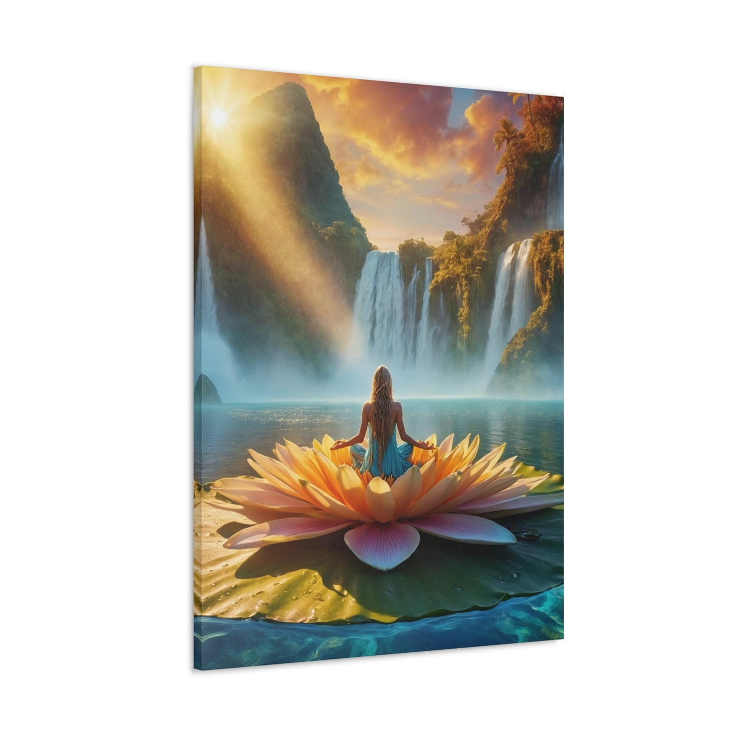 Blissful Lotus Art Canvas Ed. 9