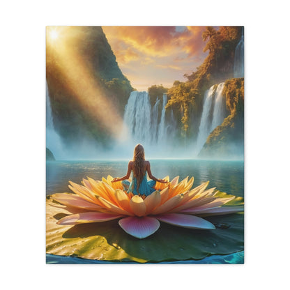 Blissful Lotus Art Canvas Ed. 9