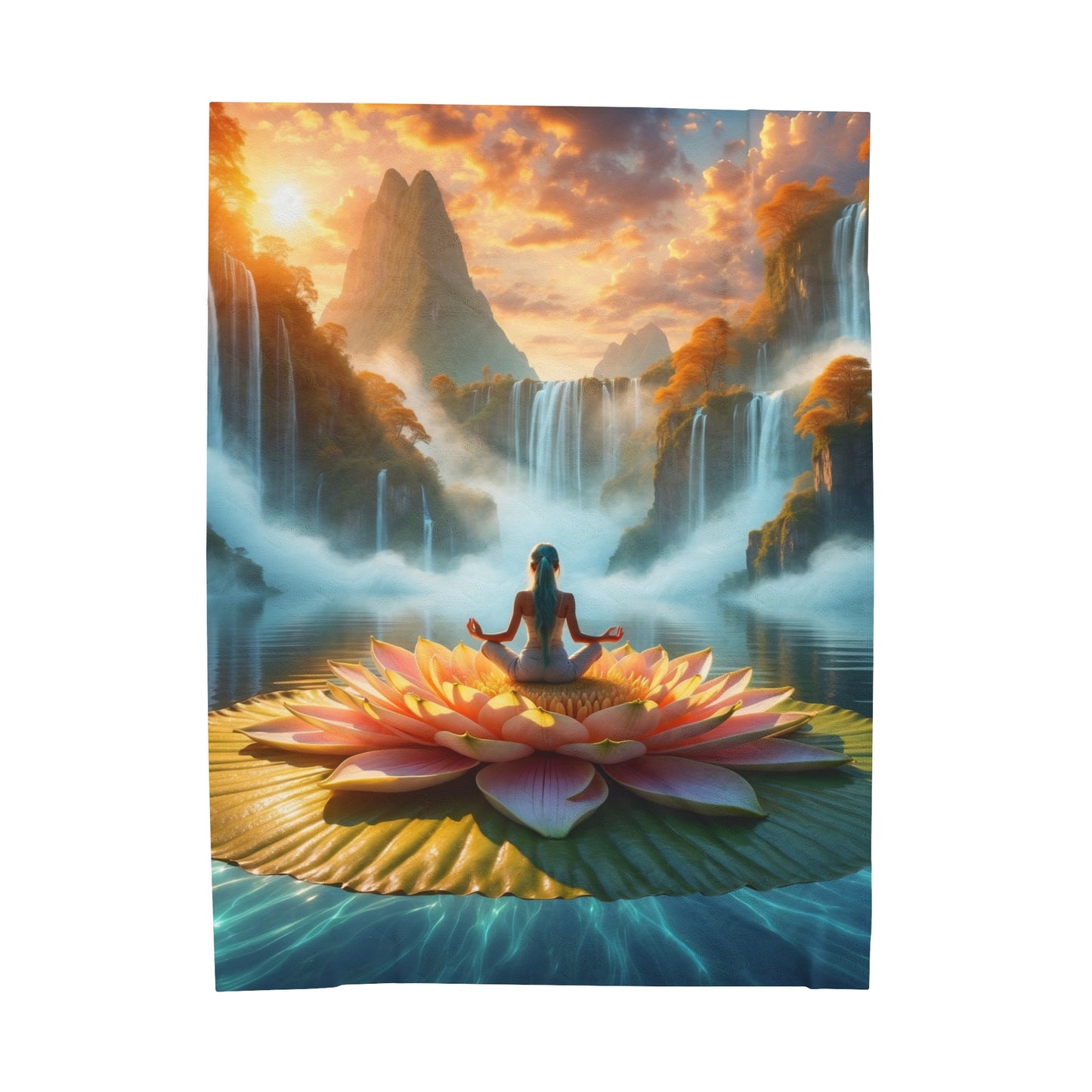 Blissful Lotus Ed. 8 | Velveteen Plush Blanket