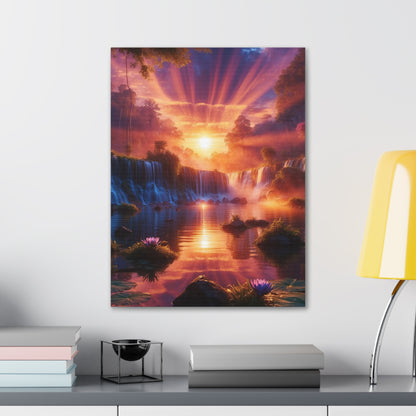 Majestic Waterfalls Art Canvas Ed. 23