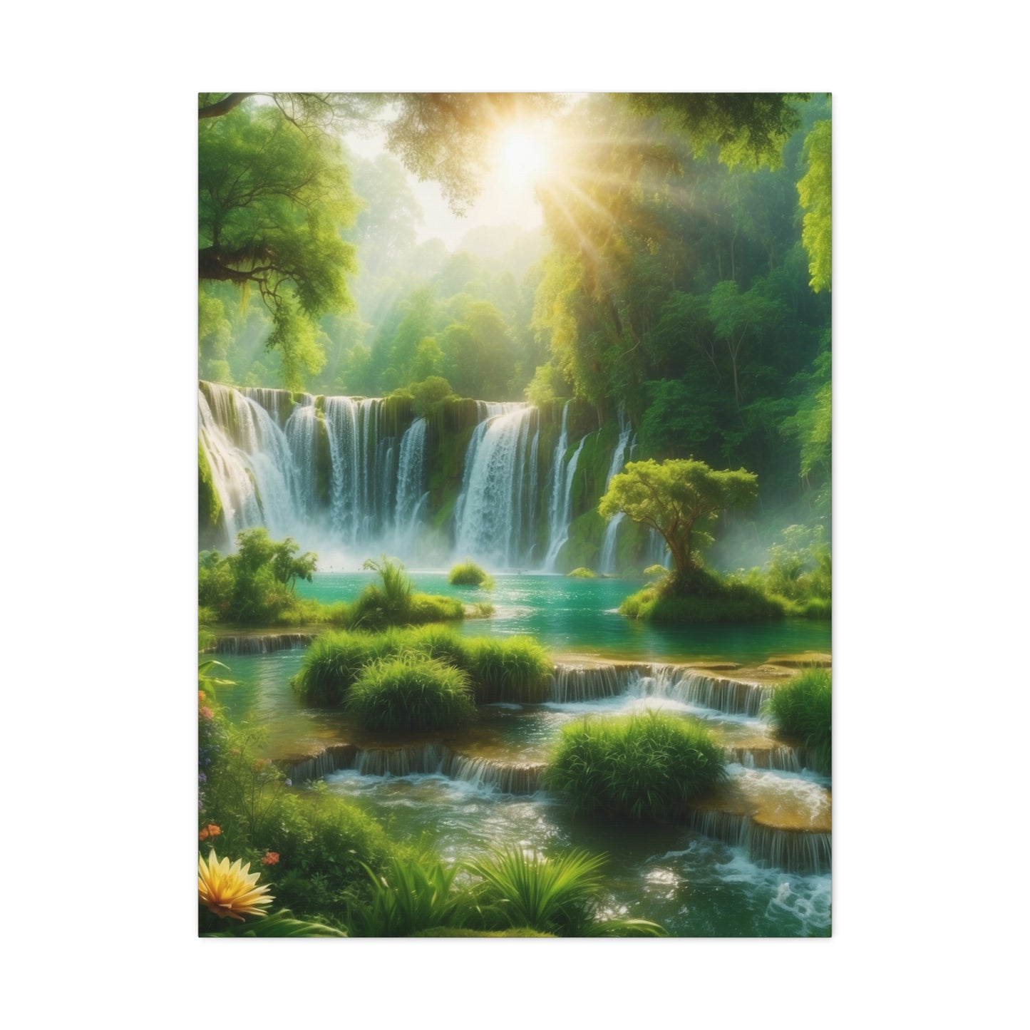 Majestic Waterfalls Art Canvas Ed. 4