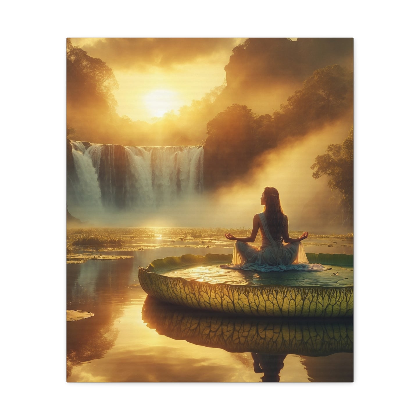 Blissful Lotus Art Canvas Ed. 7