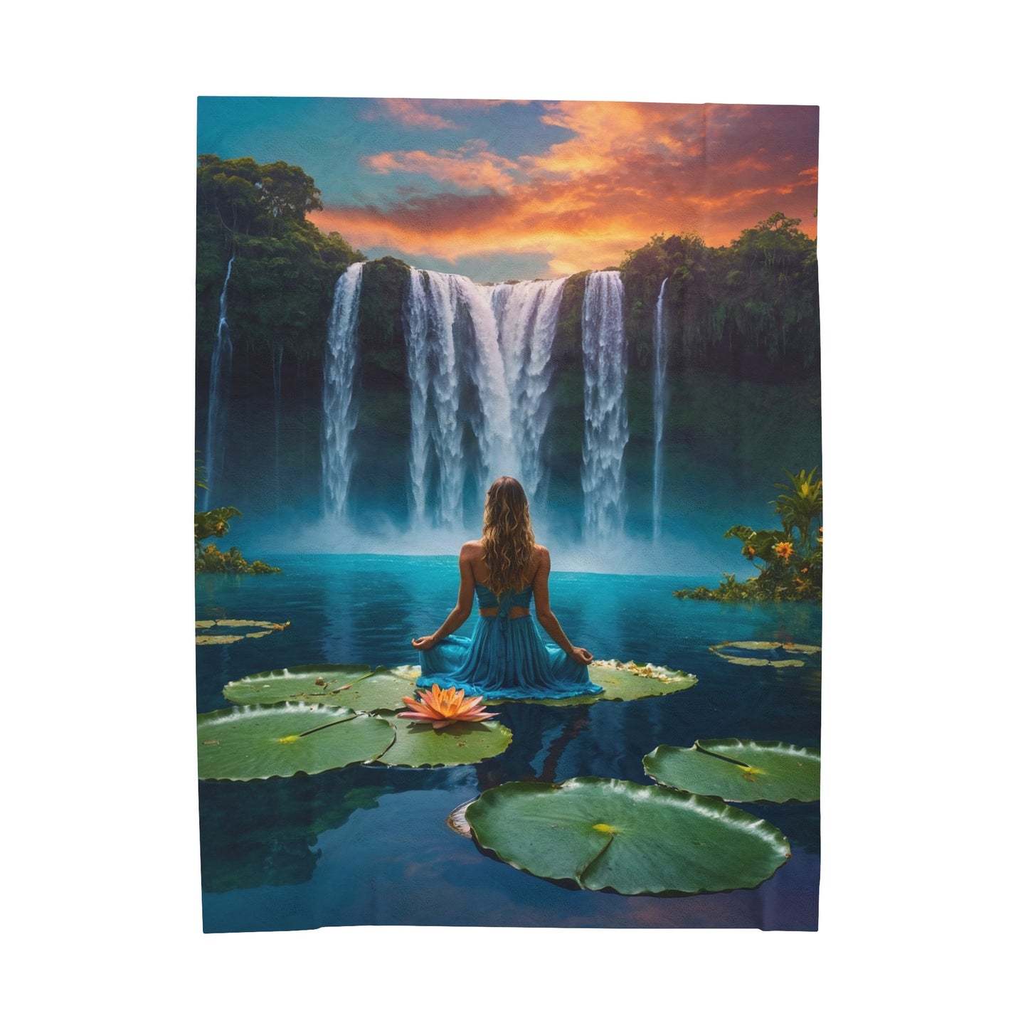 Blissful Lotus Ed. 4 | Velveteen Plush Blanket