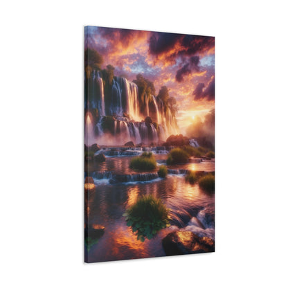 Majestic Waterfalls Art Canvas Ed. 17