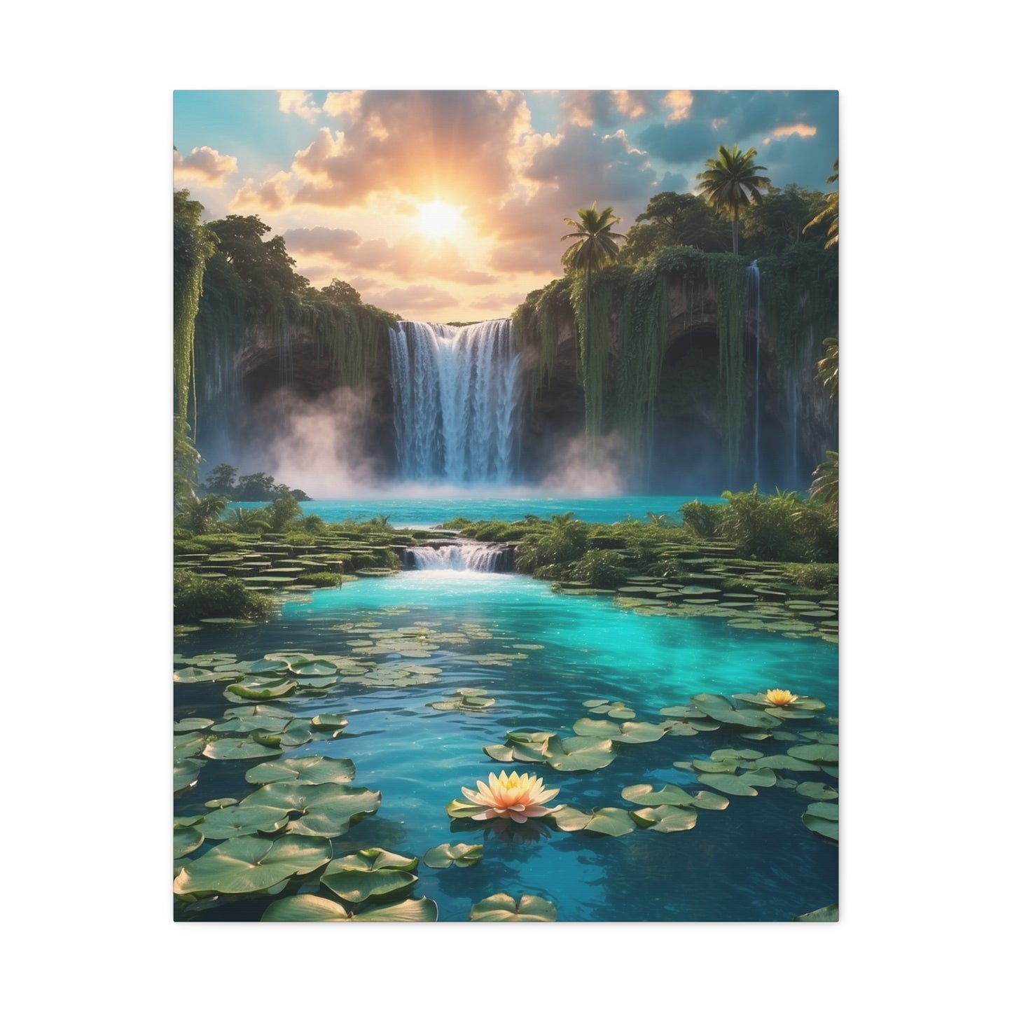 Majestic Waterfalls Art Canvas Ed. 42