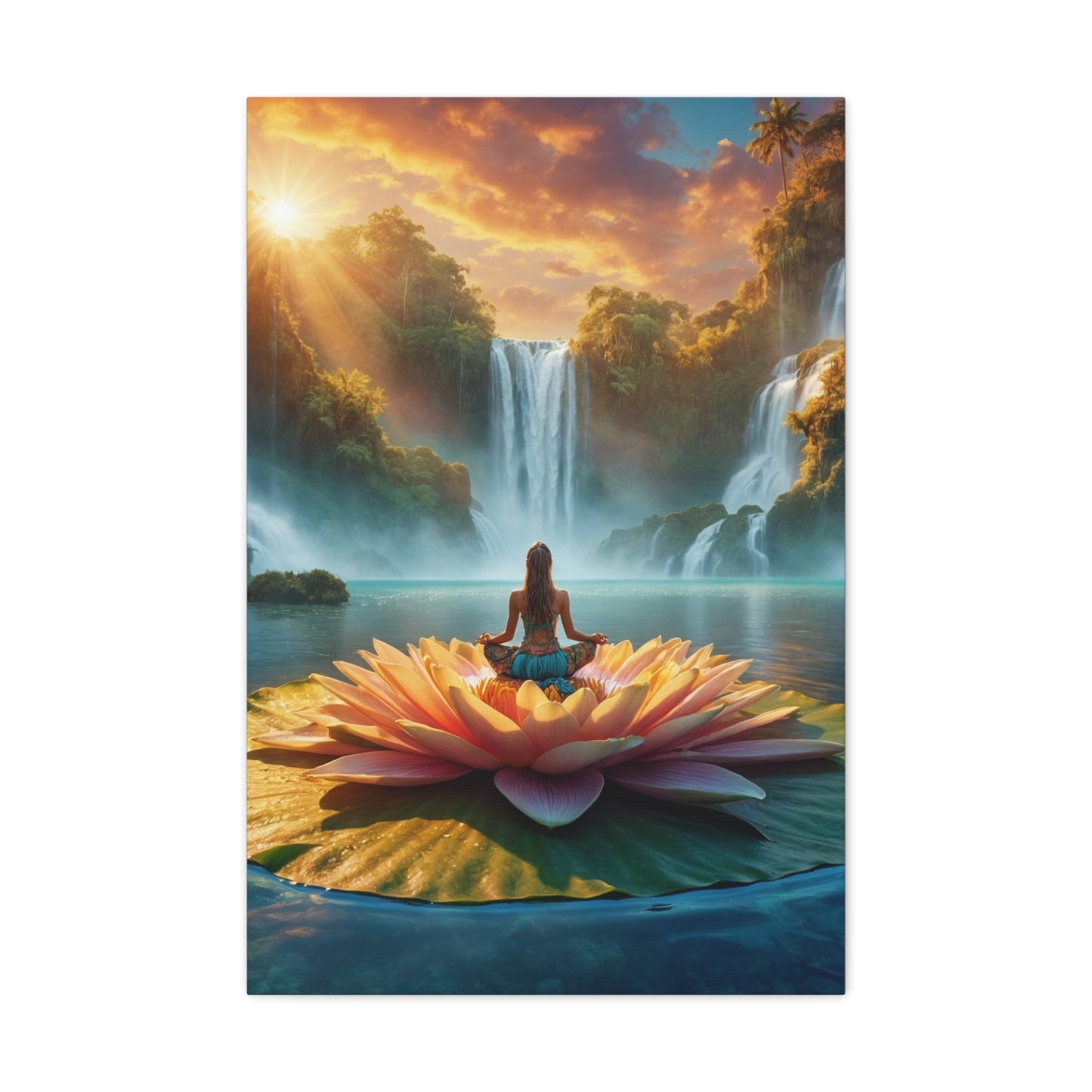 Blissful Lotus Art Canvas Ed. 10