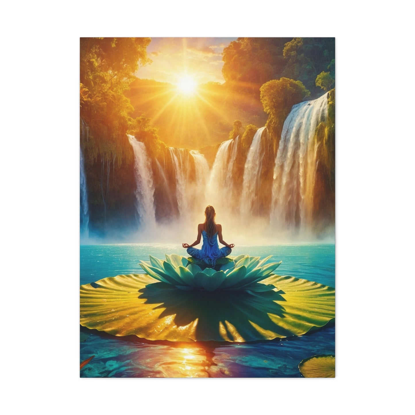 Blissful Lotus Art Canvas Ed. 13