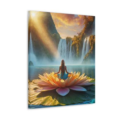 Blissful Lotus Art Canvas Ed. 9