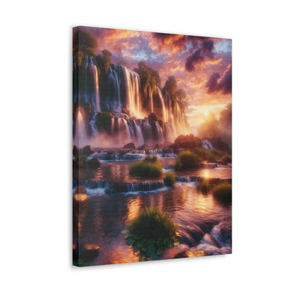 Majestic Waterfalls Art Canvas Ed. 17