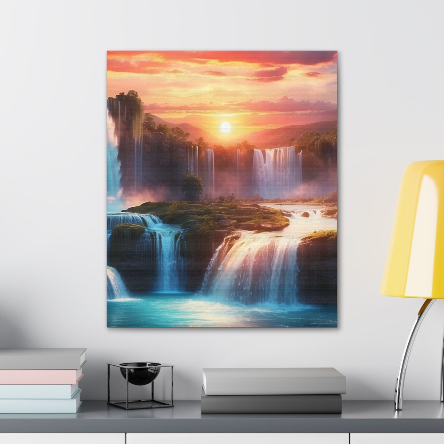 Majestic Waterfalls Art Canvas Ed. 26