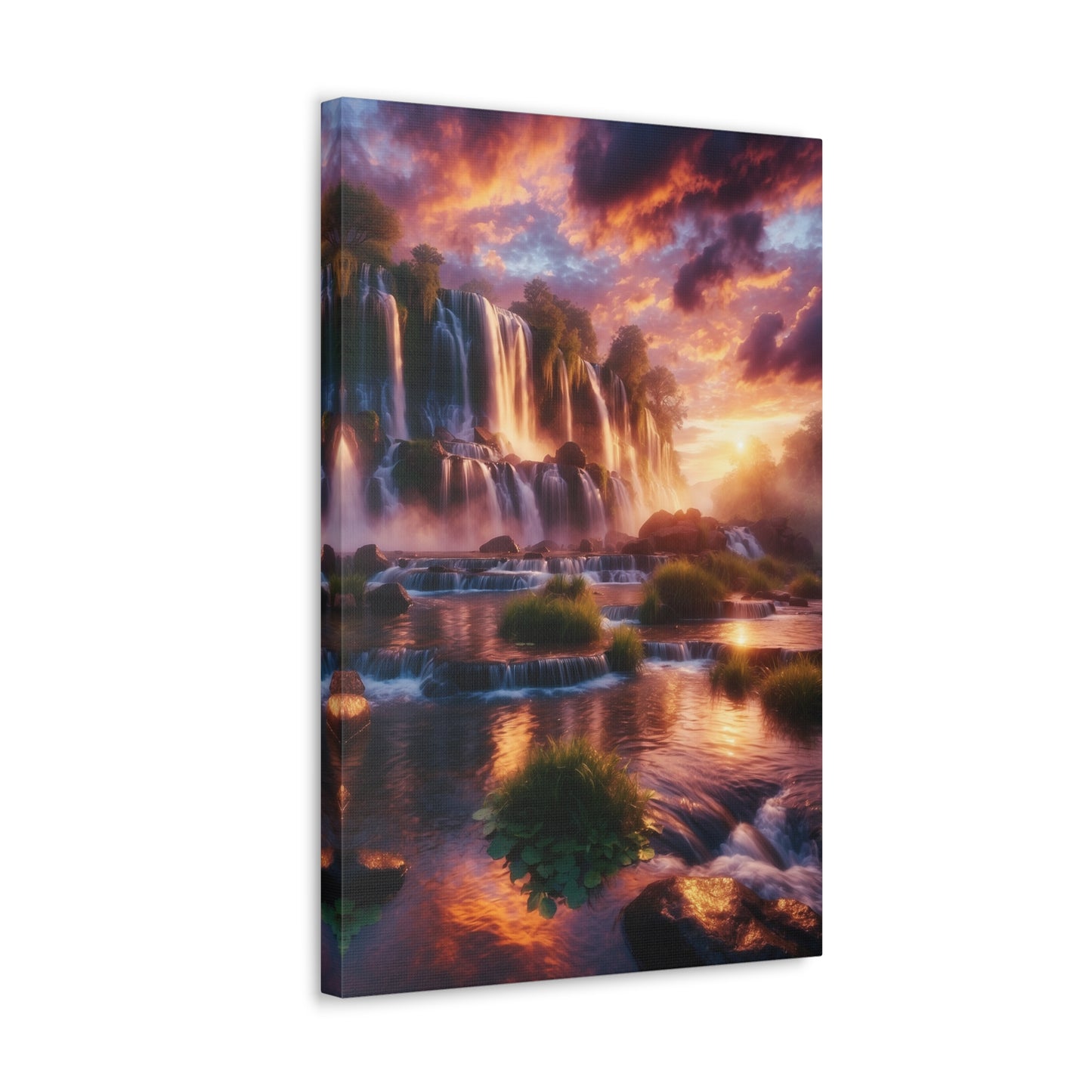 Majestic Waterfalls Art Canvas Ed. 17