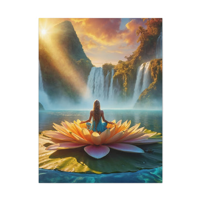 Blissful Lotus Art Canvas Ed. 9