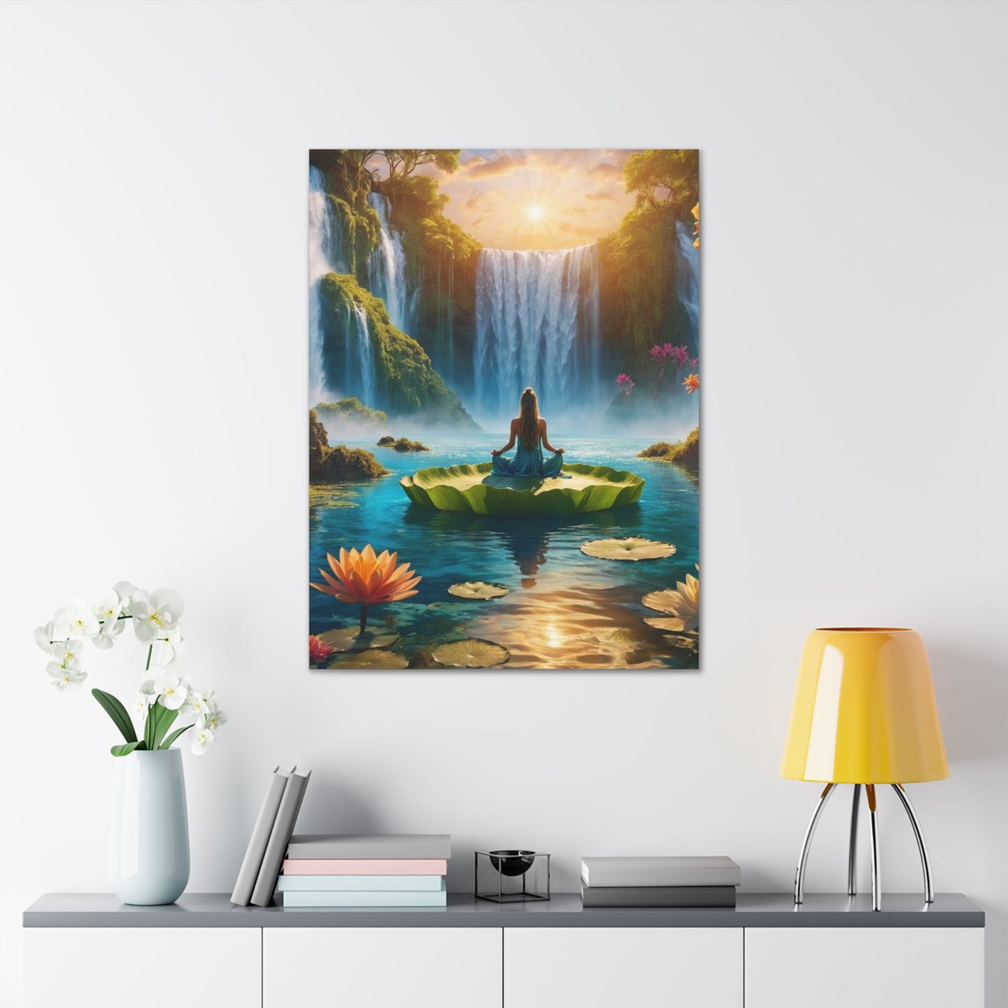 Blissful Lotus Art Canvas Ed. 14