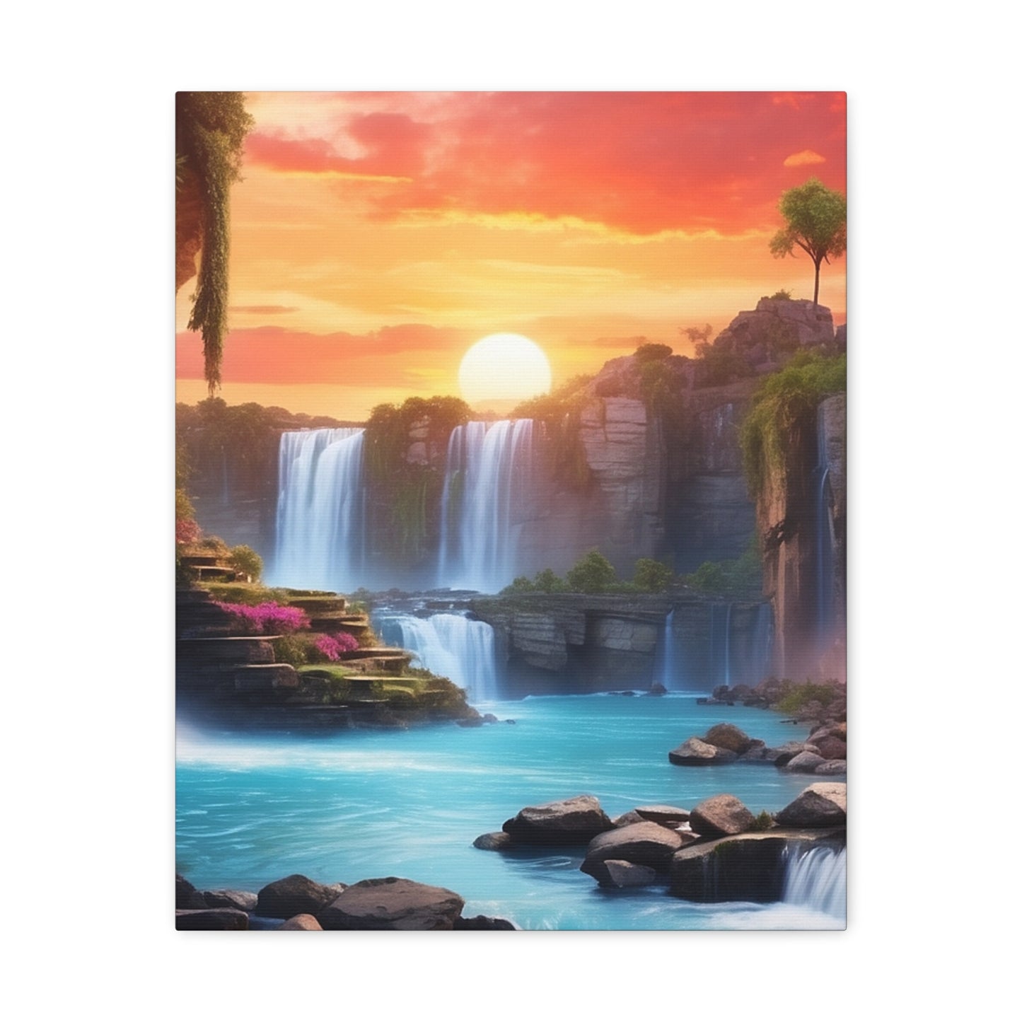 Majestic Waterfalls Art Canvas Ed. 25