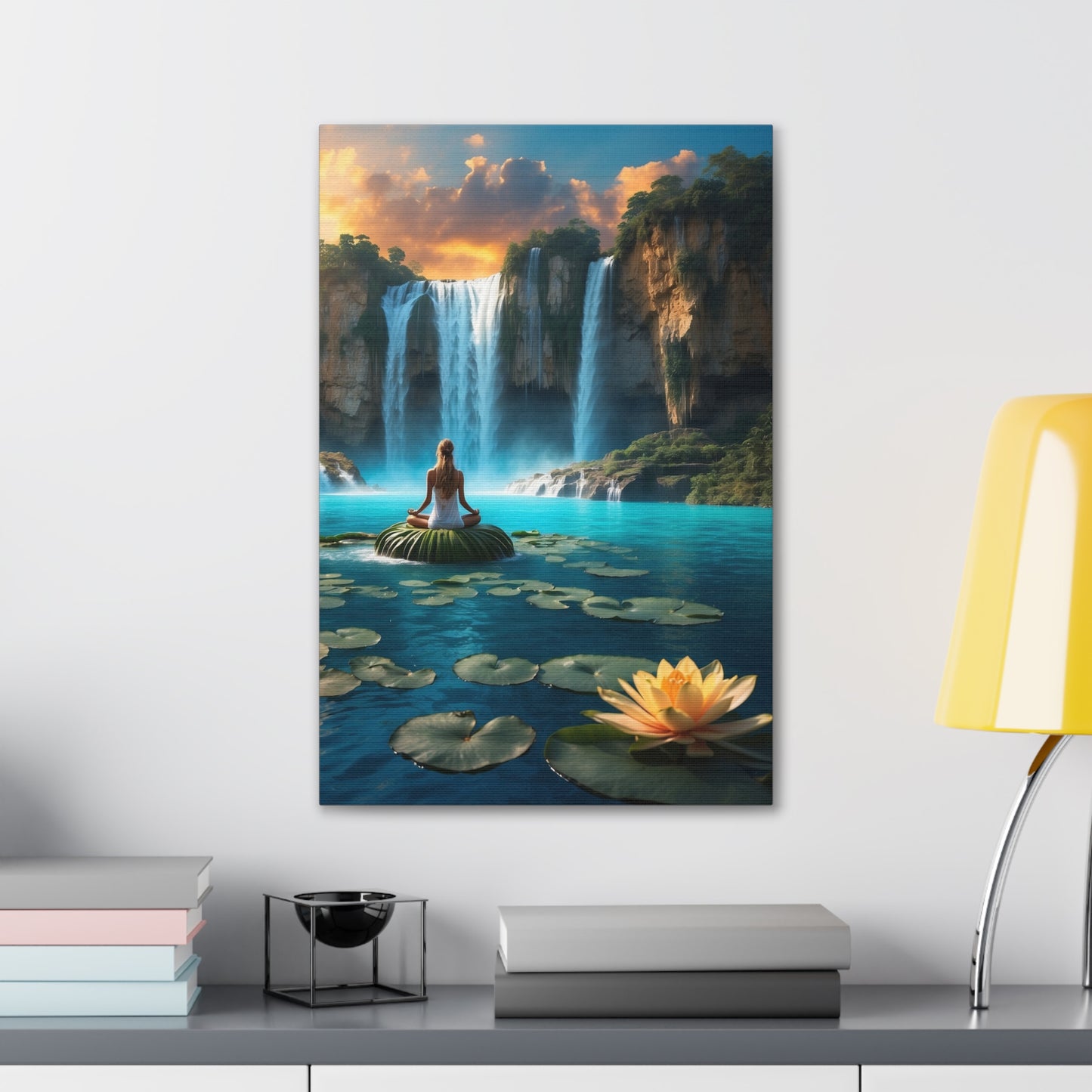 Blissful Lotus Art Canvas Ed. 19