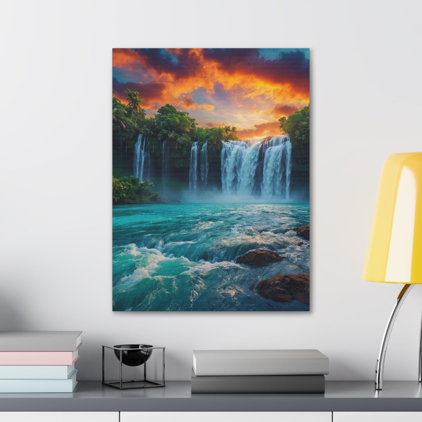 Majestic Waterfalls Art Canvas Ed. 44