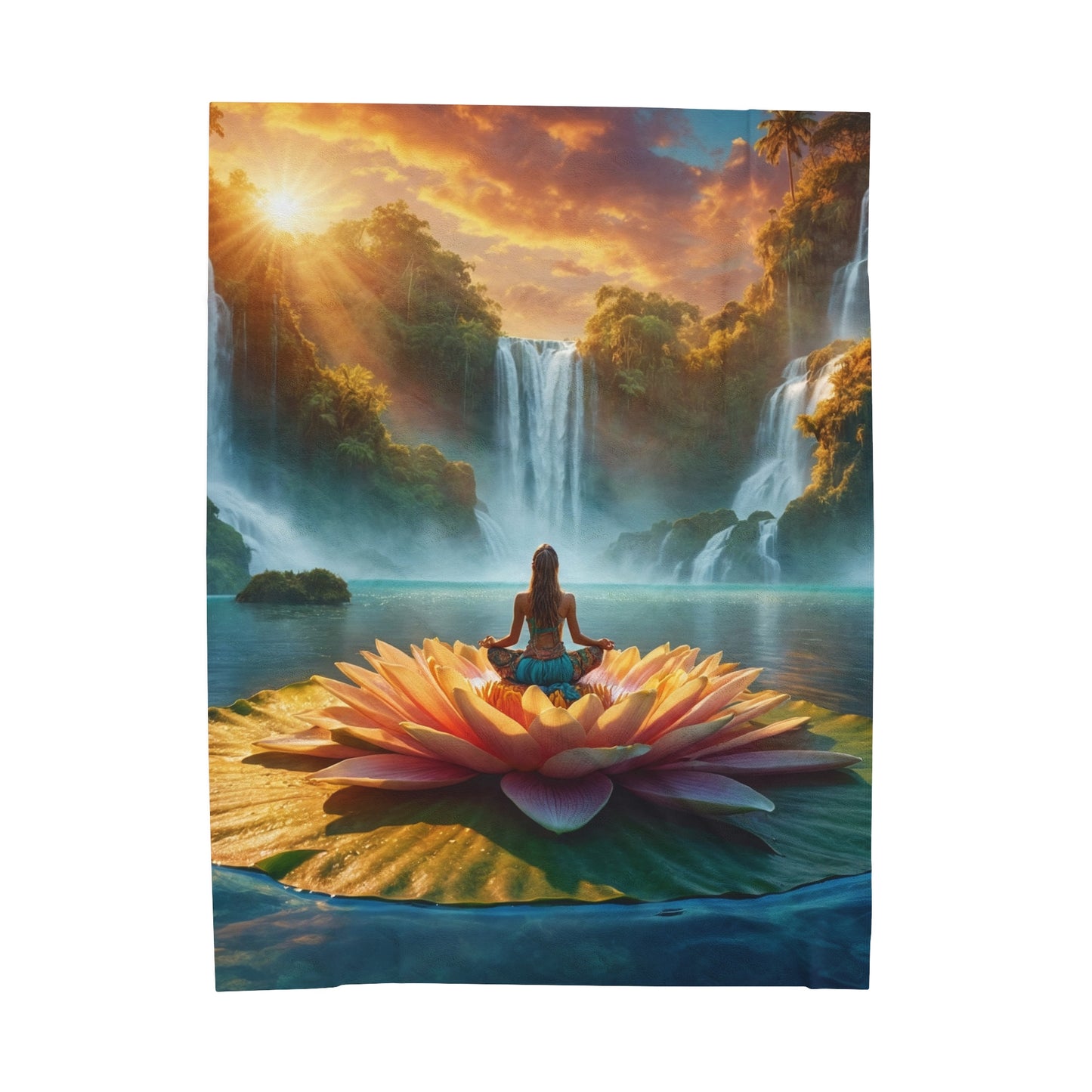 Blissful Lotus Ed. 10 | Velveteen Plush Blanket