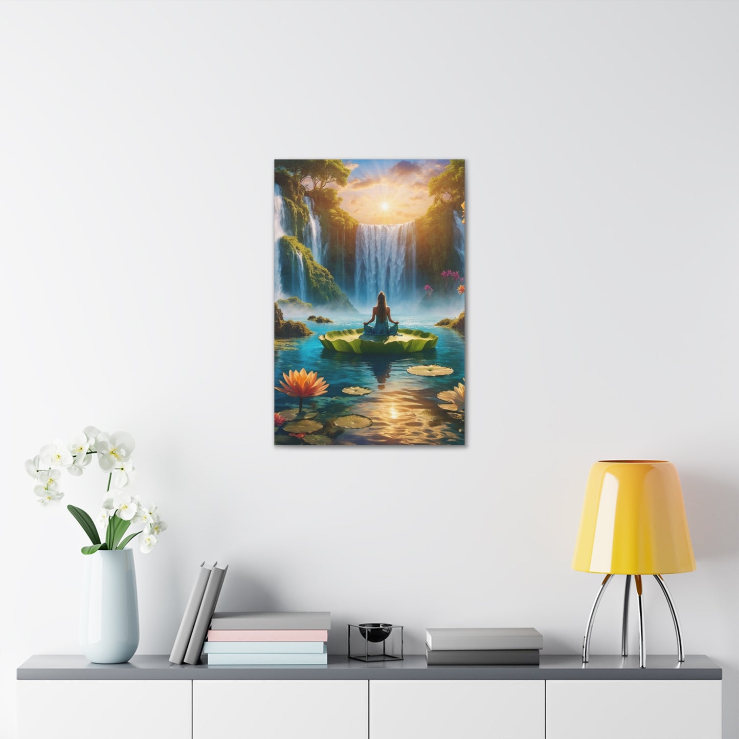 Blissful Lotus Art Canvas Ed. 14