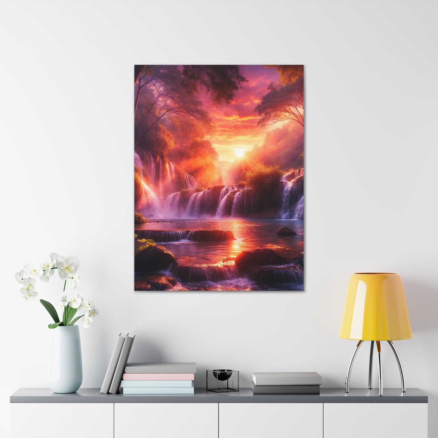 Majestic Waterfalls Art Canvas Ed. 19