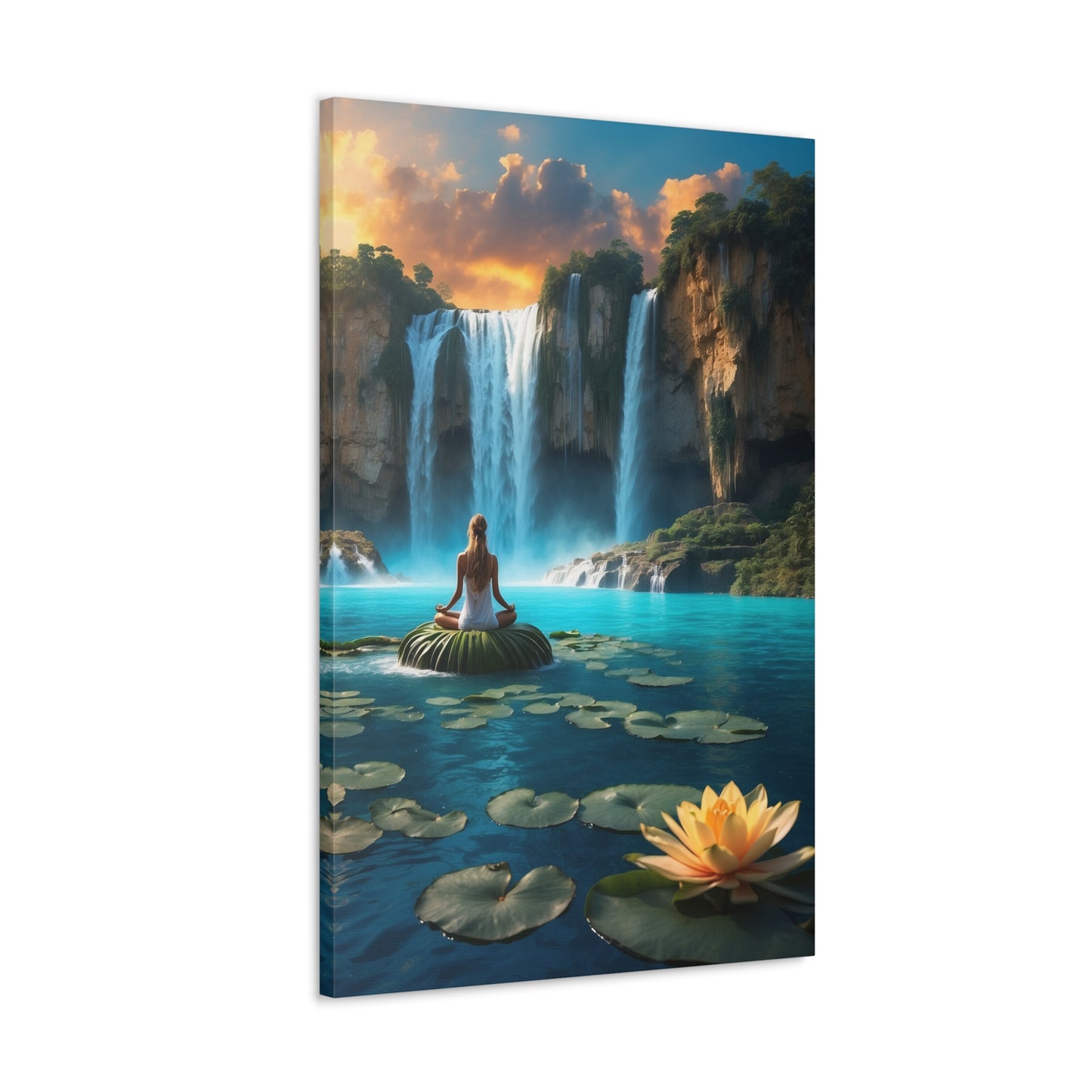 Blissful Lotus Art Canvas Ed. 19