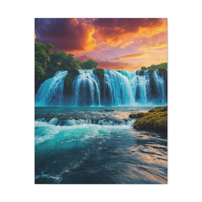 Majestic Waterfalls Art Canvas Ed. 46