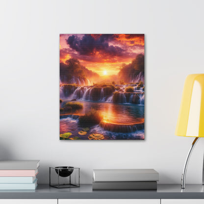 Majestic Waterfalls Art Canvas Ed. 18