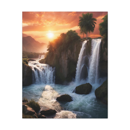 Majestic Waterfalls Art Canvas Ed. 27