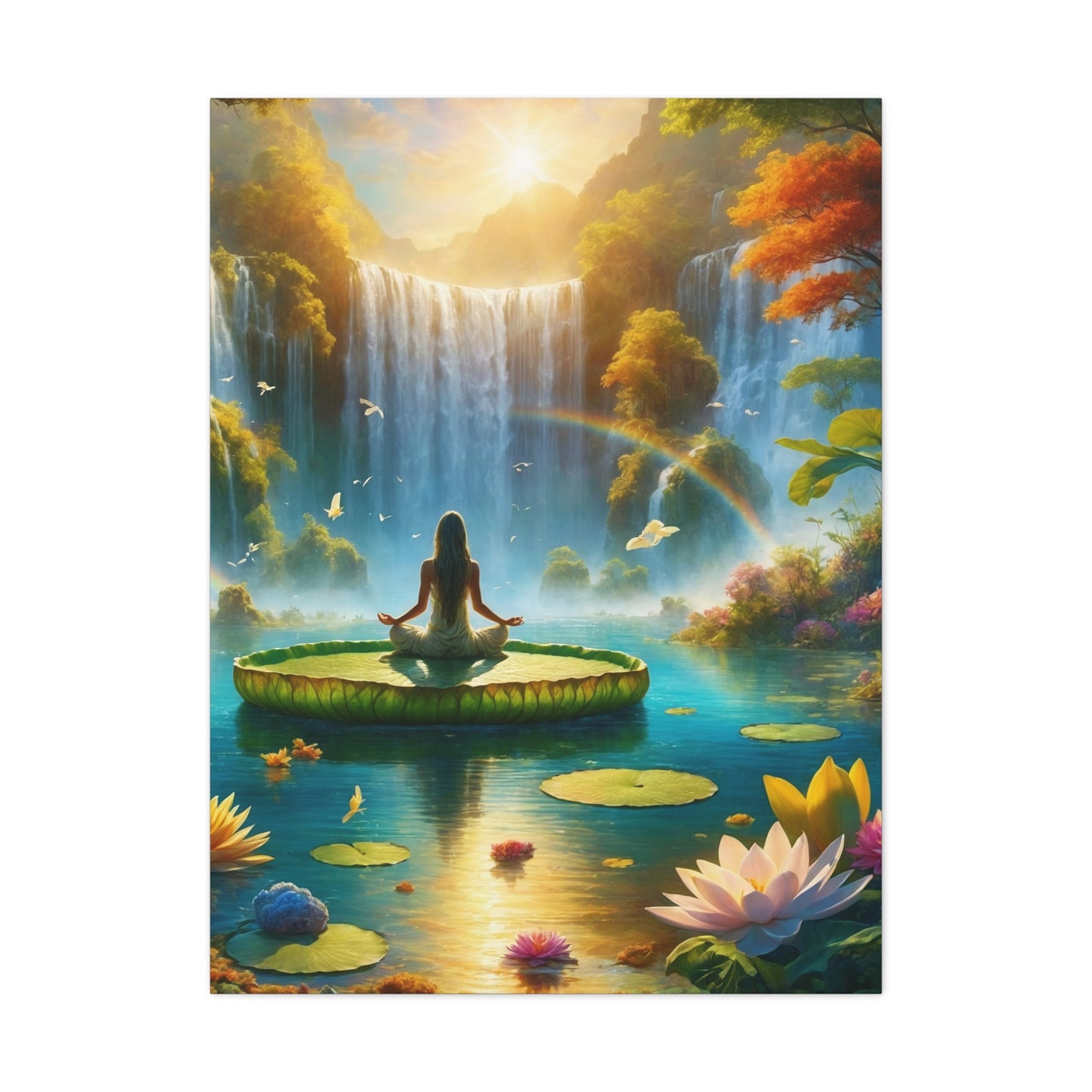 Blissful Lotus Art Canvas Ed. 16