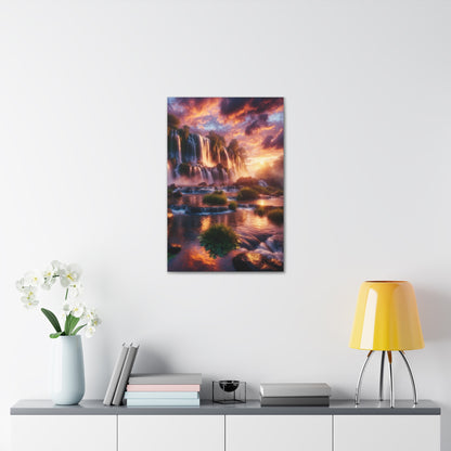 Majestic Waterfalls Art Canvas Ed. 17