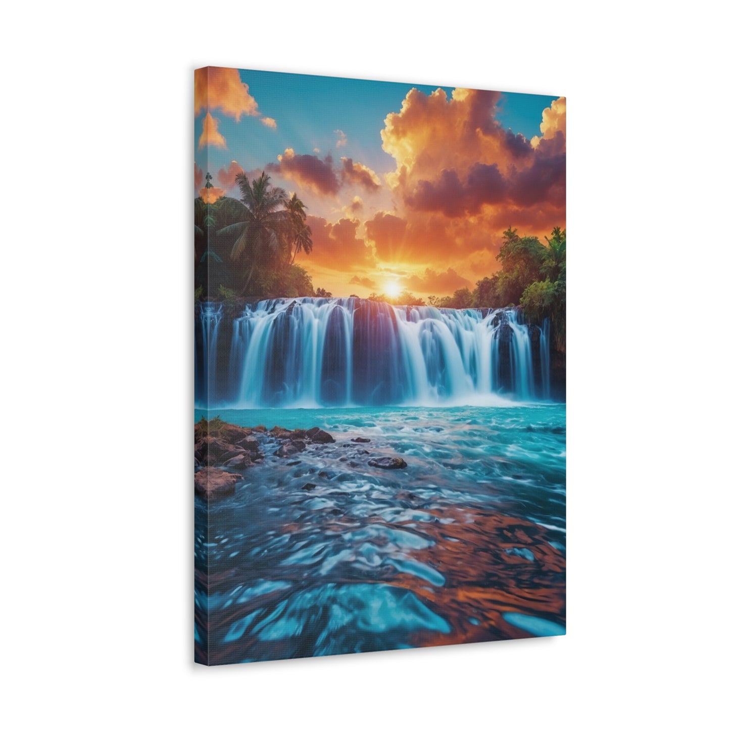 Majestic Waterfalls Art Canvas Ed. 43