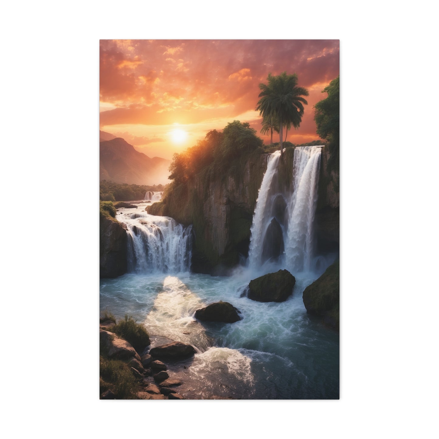 Majestic Waterfalls Art Canvas Ed. 27