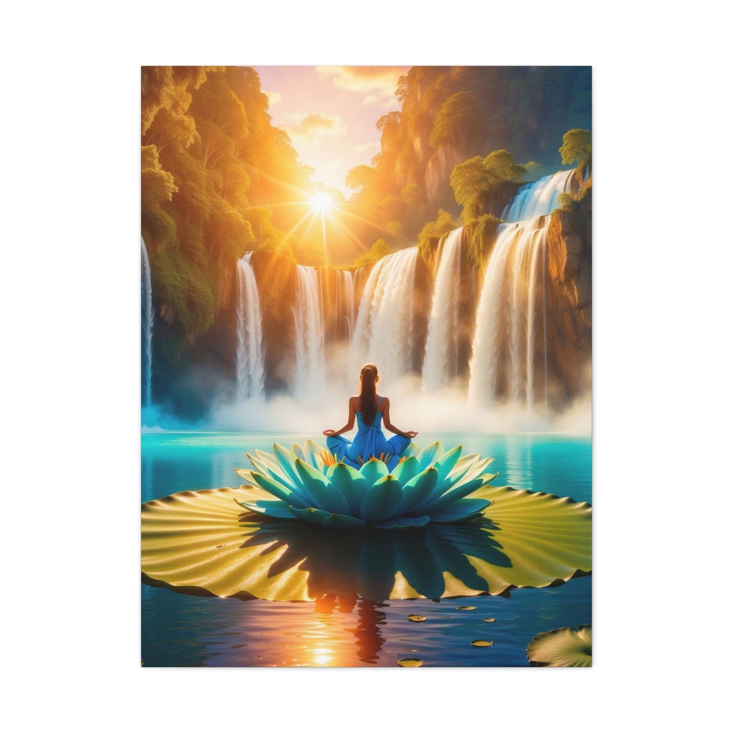 Blissful Lotus Art Canvas Ed. 15