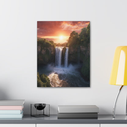 Majestic Waterfalls Art Canvas Ed. 28