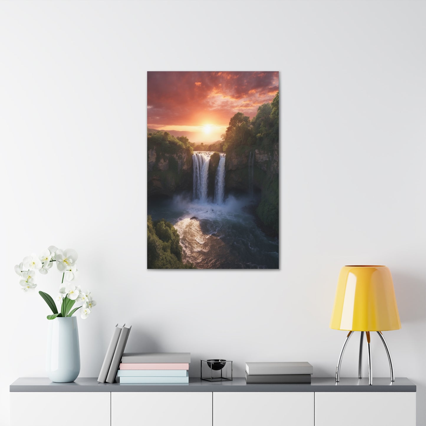 Majestic Waterfalls Art Canvas Ed. 28