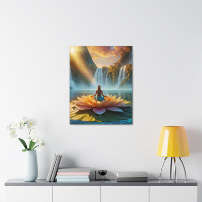 Blissful Lotus Art Canvas Ed. 9