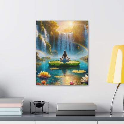 Blissful Lotus Art Canvas Ed. 18