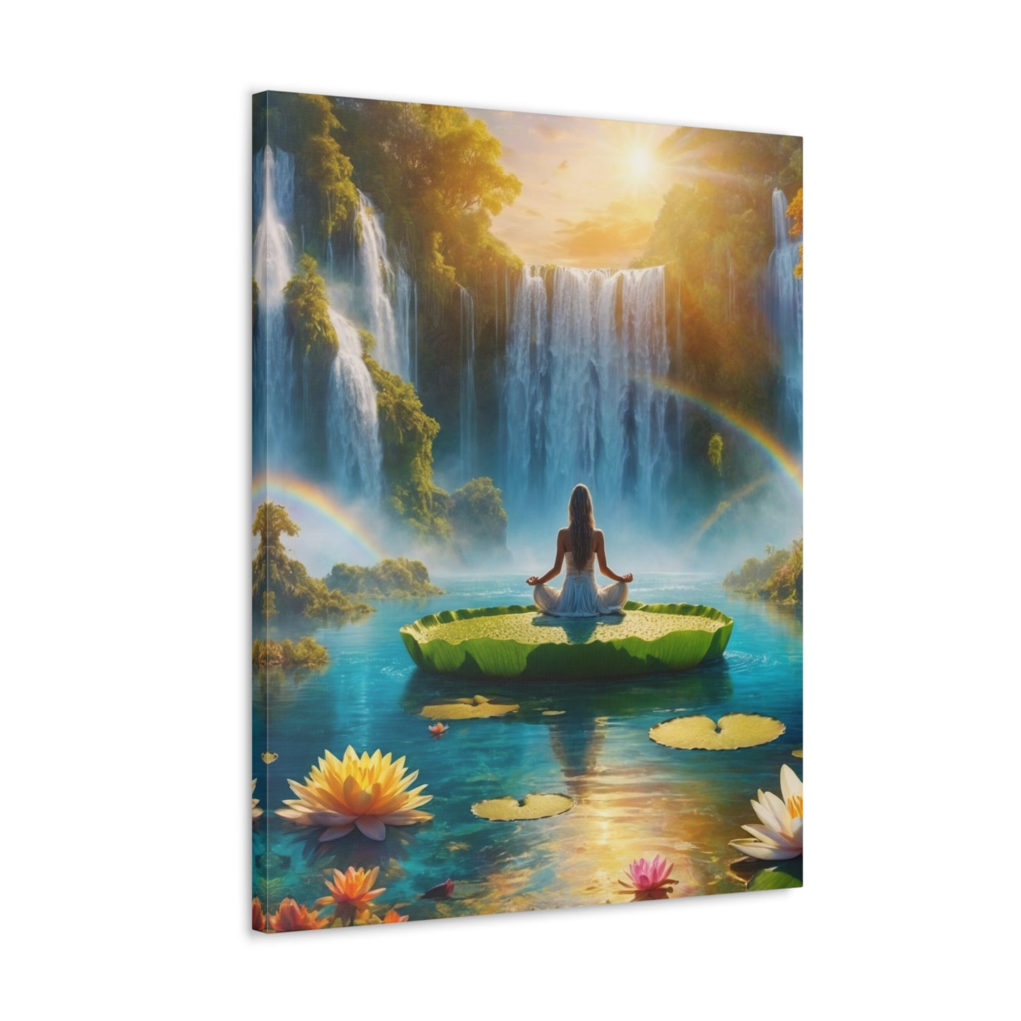 Blissful Lotus Art Canvas Ed. 18