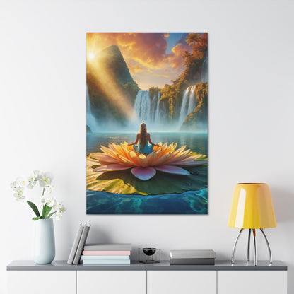 Blissful Lotus Art Canvas Ed. 9