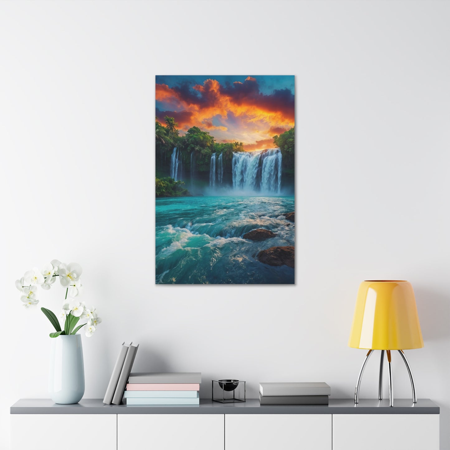 Majestic Waterfalls Art Canvas Ed. 44