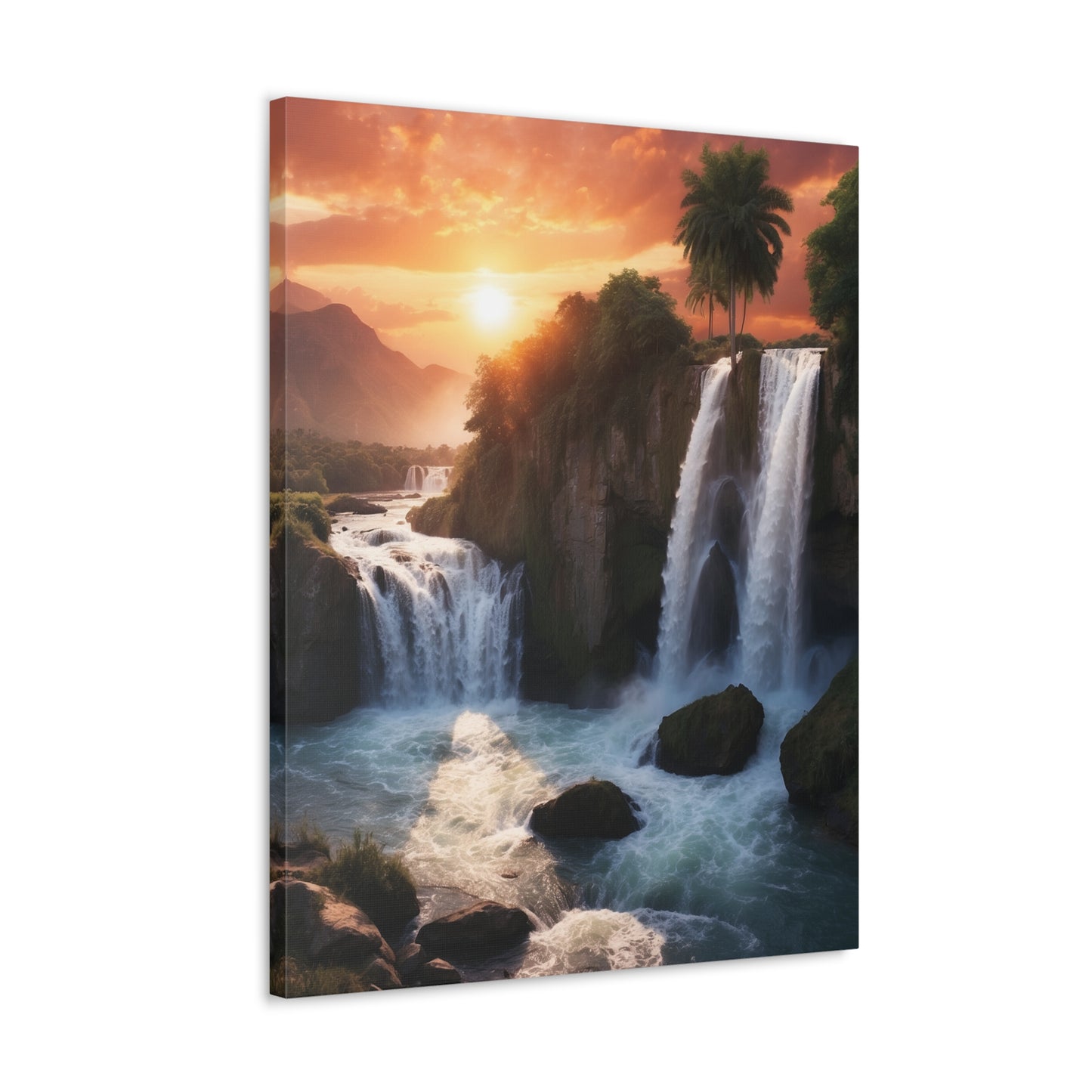 Majestic Waterfalls Art Canvas Ed. 27