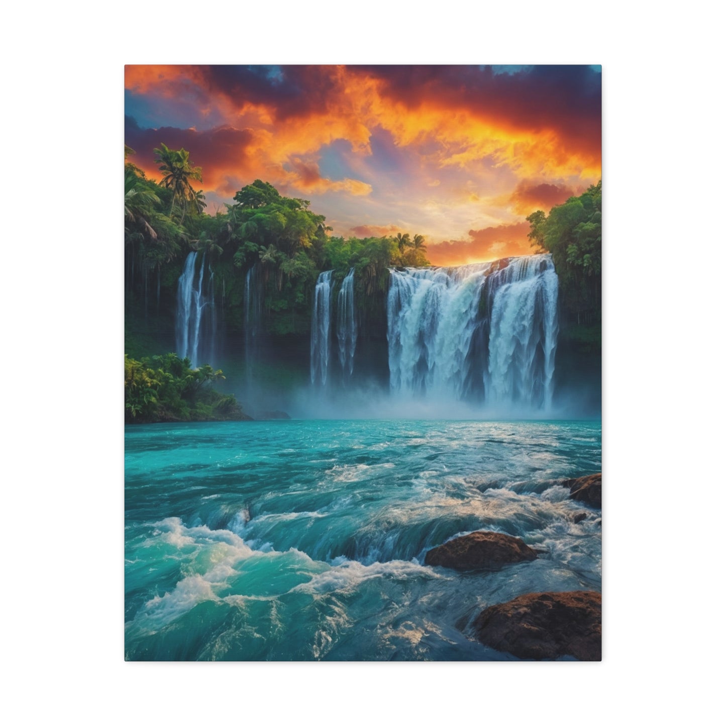 Majestic Waterfalls Art Canvas Ed. 44