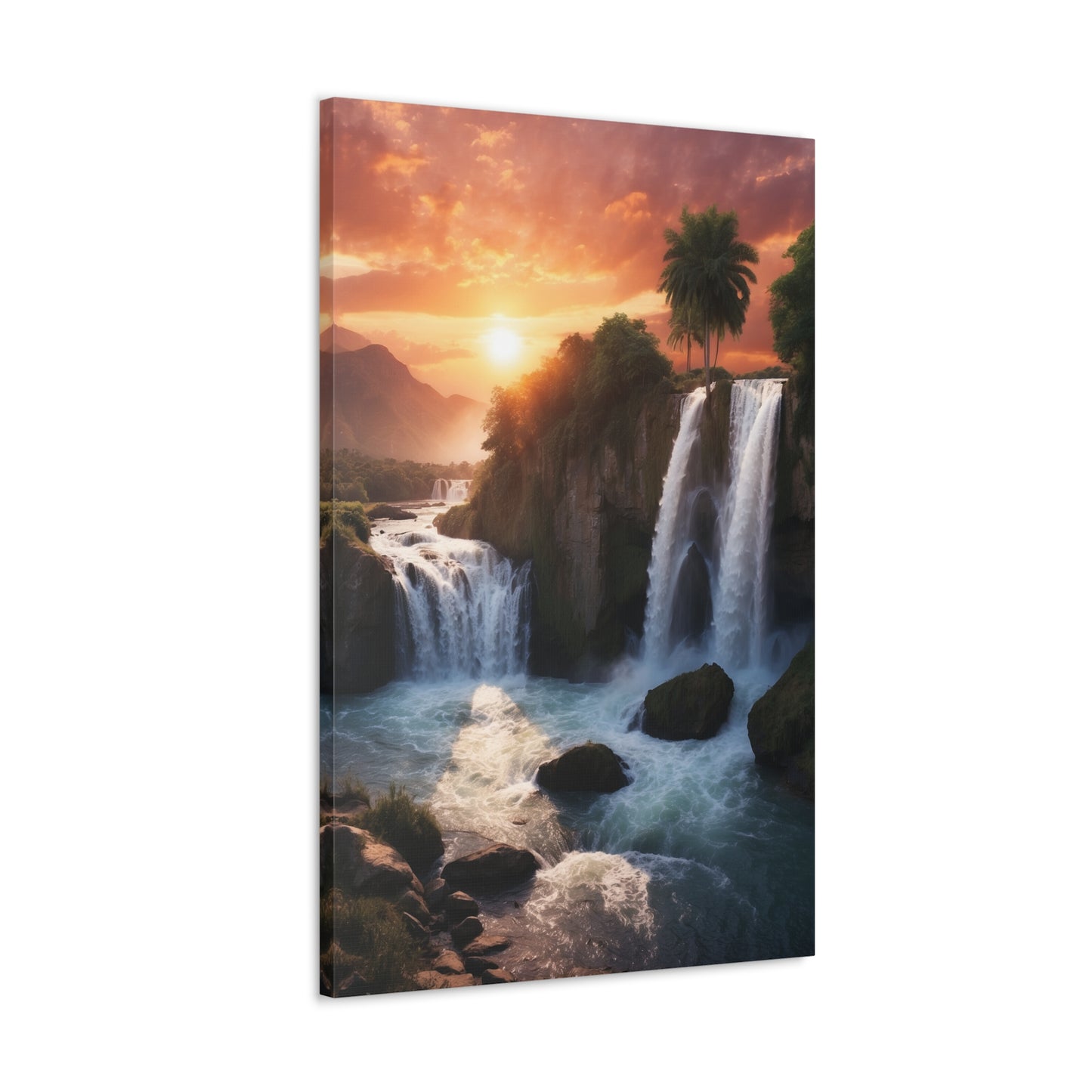 Majestic Waterfalls Art Canvas Ed. 27