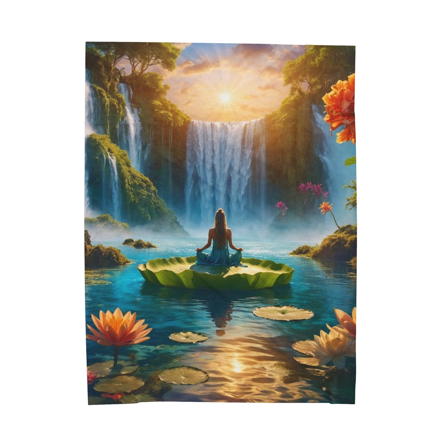 Blissful Lotus Ed. 14 | Velveteen Plush Blanket