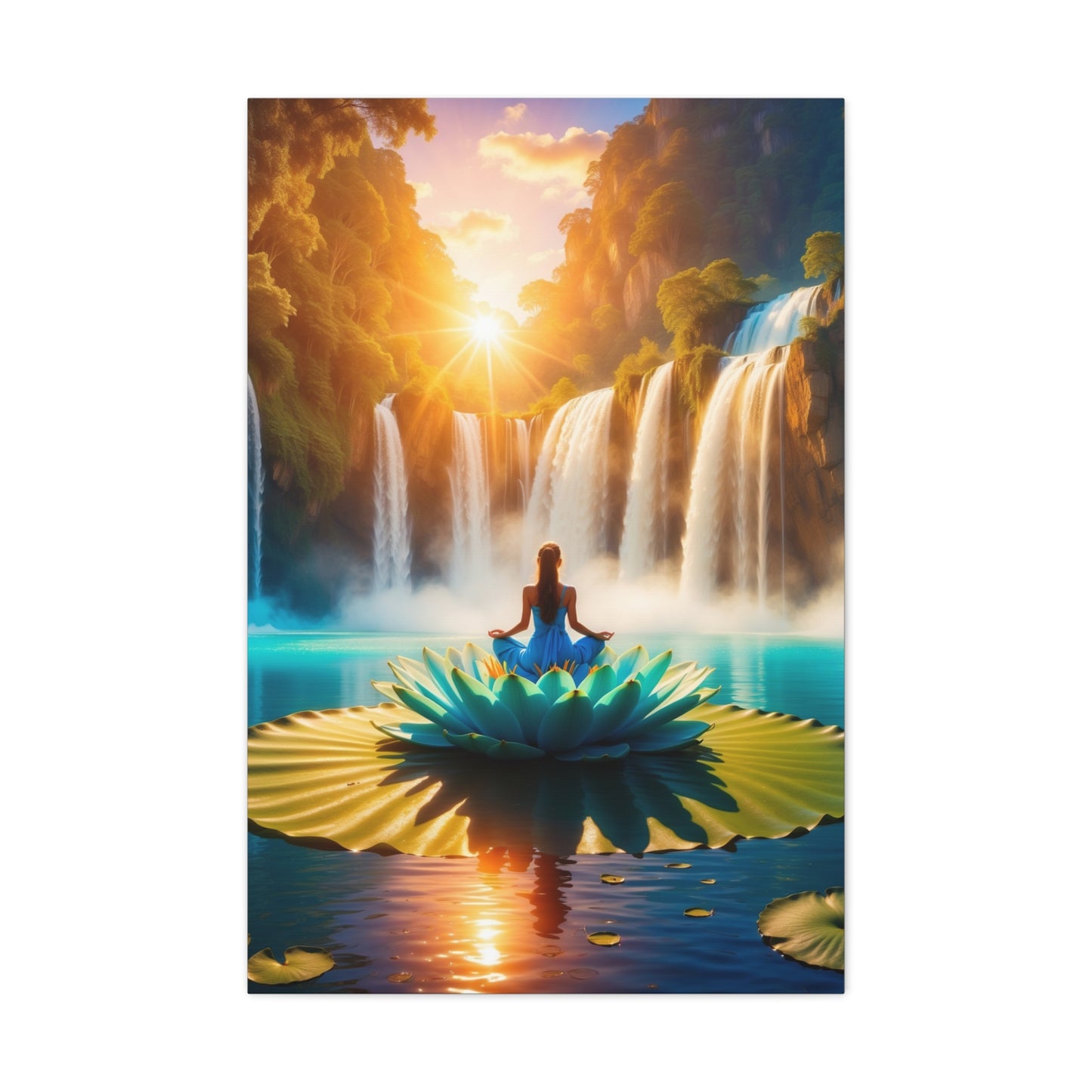 Blissful Lotus Art Canvas Ed. 15