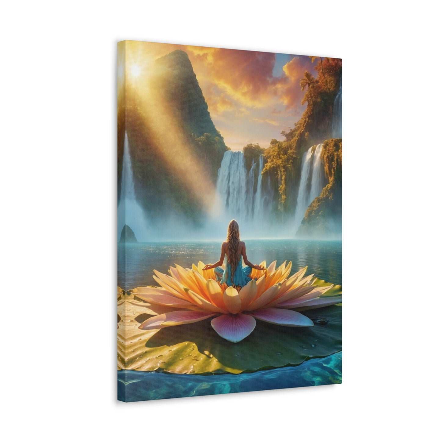 Blissful Lotus Art Canvas Ed. 9