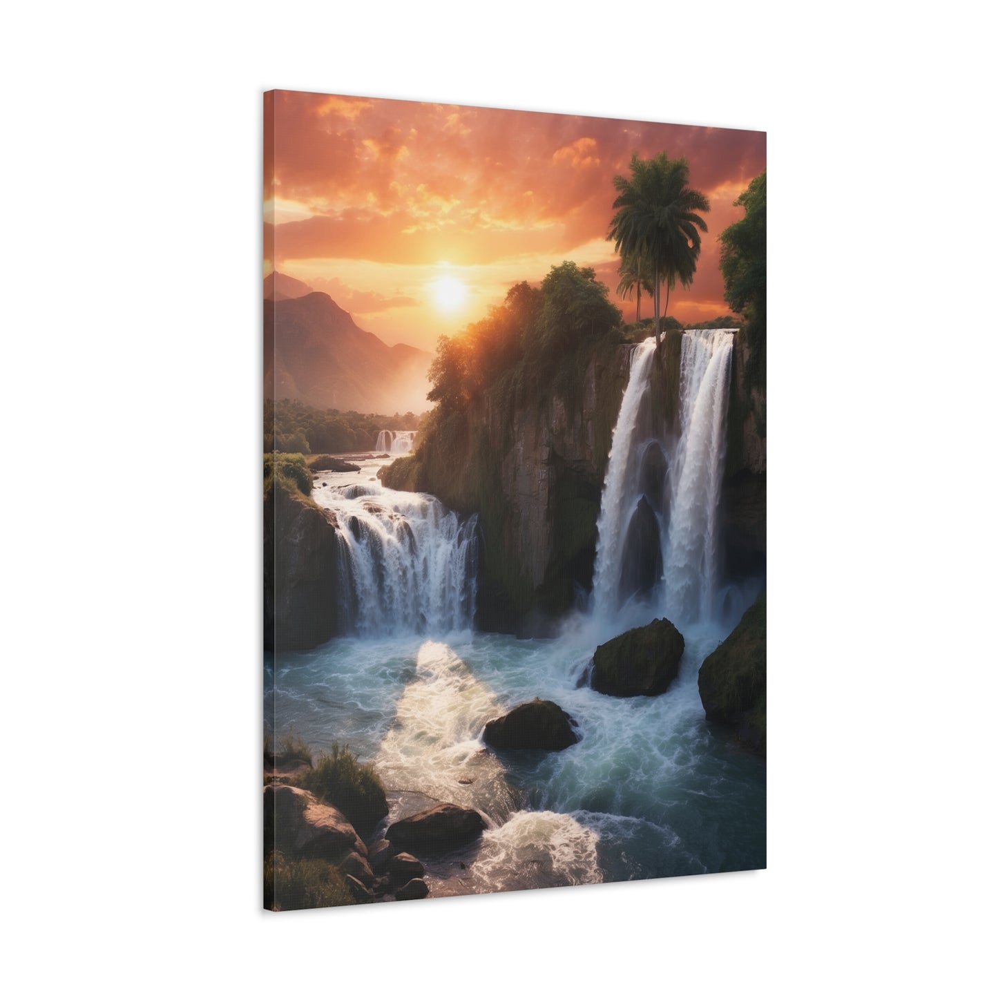 Majestic Waterfalls Art Canvas Ed. 27