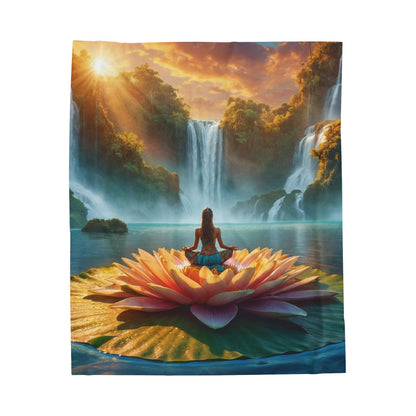 Blissful Lotus Ed. 10 | Velveteen Plush Blanket