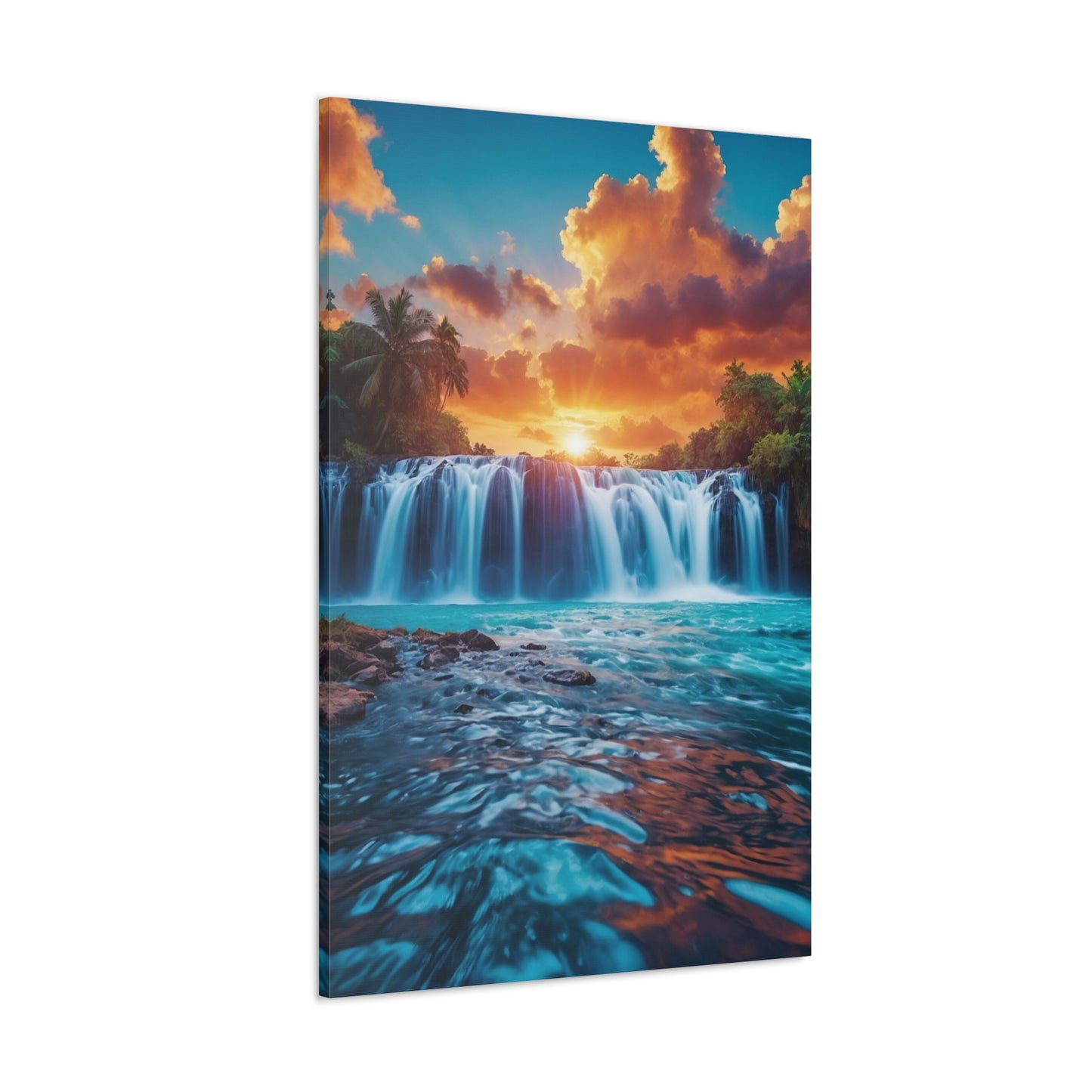 Majestic Waterfalls Art Canvas Ed. 43